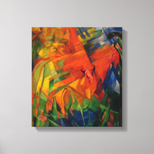 Vintage Franz Marc Animals in a Landscape Canvas Print