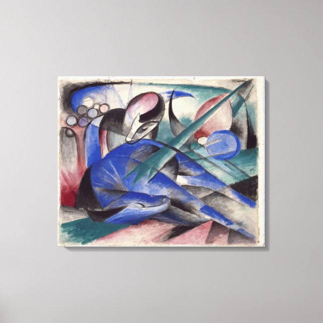 Vintage Franz Marc Dreaming Horse Canvas Print (Front)