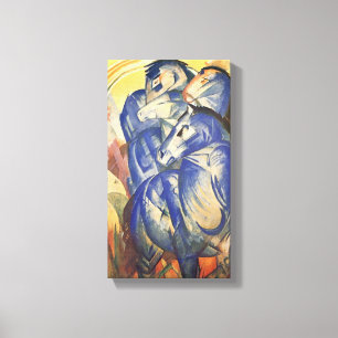 Vintage Franz Marc The Tower of Blue Horses Canvas Print