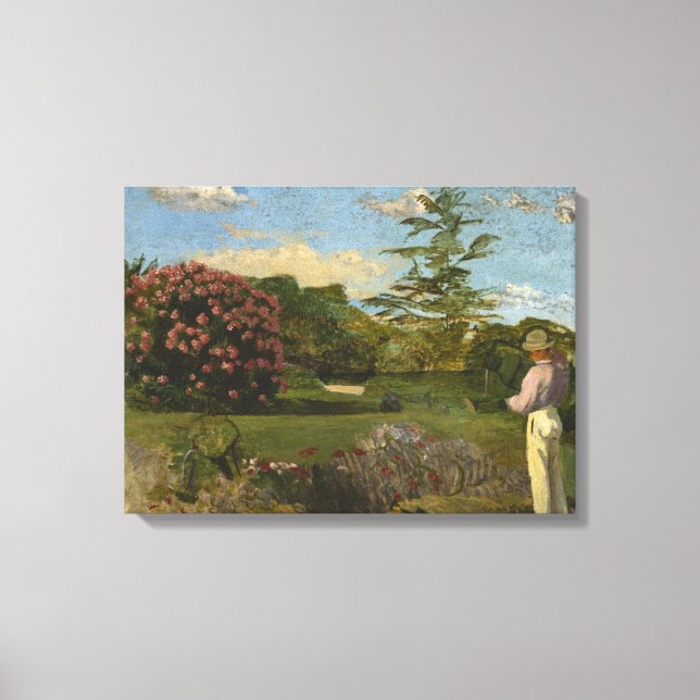 Vintage Frederic Bazille The Little Gardener Canvas Print (Front)
