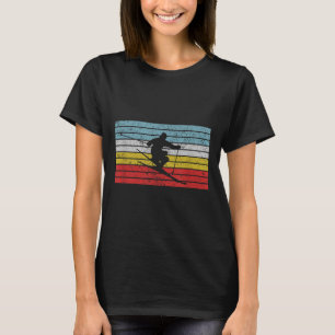 Vintage Free-style Ski Sports Design Skier Jumping T-Shirt