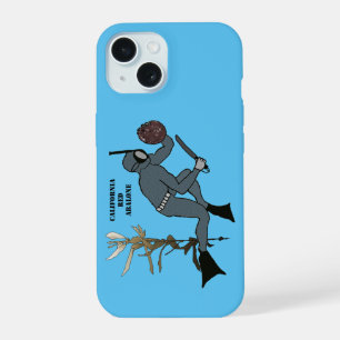 Vintage Freediving Diver with Abalone and Kelp URM iPhone 15 Case