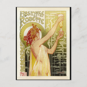 Vintage French Absinthe Advertisement Postcard