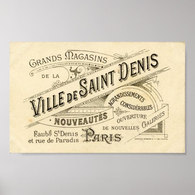 Vintage French Advertisement 2 Poster (Front)