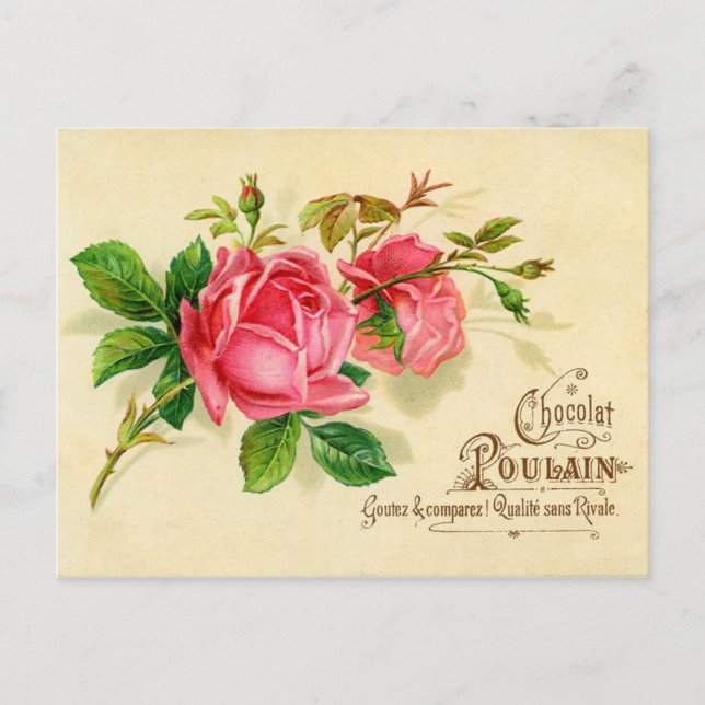 Vintage French Advertising Card for Chocolate (Front)