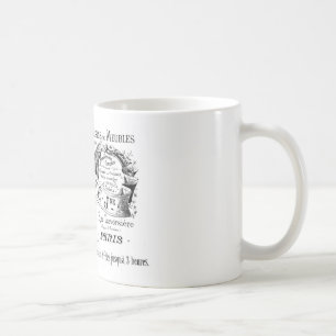 vintage french advertising typography coffee mug