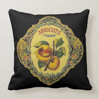 Vintage French Apricot Label Cushion