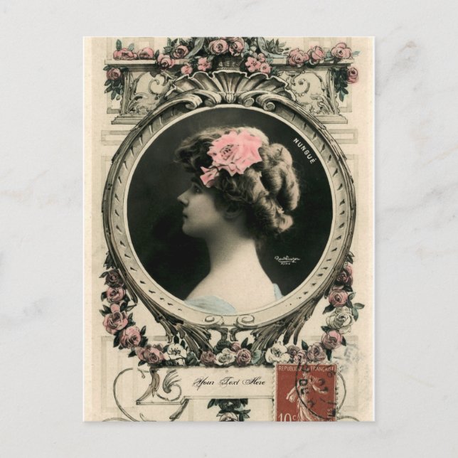 Vintage French Art Nouveau Photo Frame Template (Front)