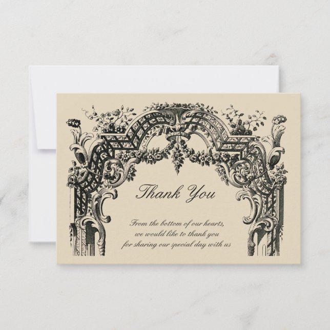 Vintage French Baroque Rococo Thank You (Front)