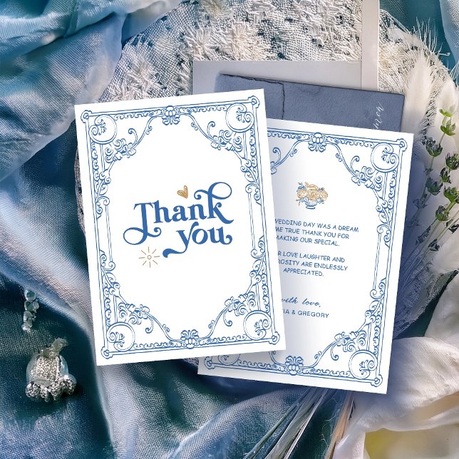 Vintage French Baroque Wedding Thank you card (Creator Uploaded)