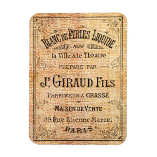 Vintage French beauty label Magnet