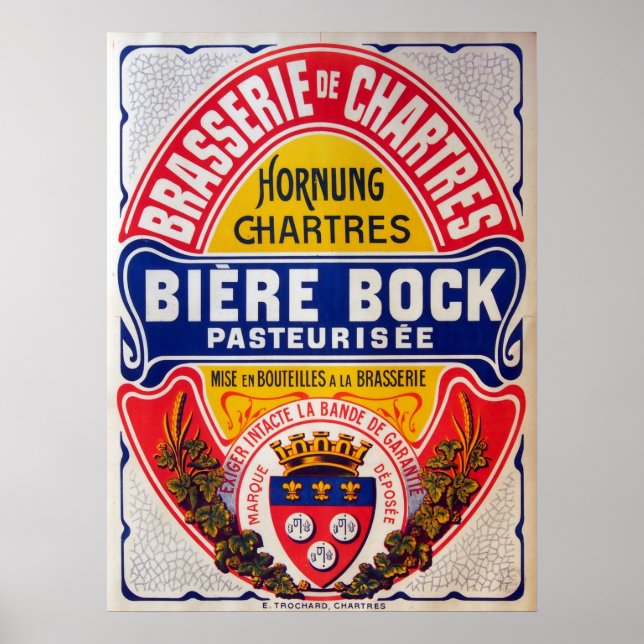 Vintage French Beer Advertisement Poster (Front)