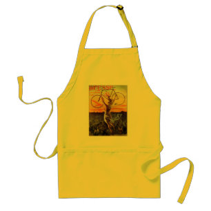 Vintage French Bicycle Poster Standard Apron