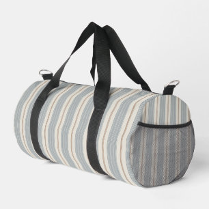 Vintage French Blue & Brown - Neutral Farmhouse Duffle Bag