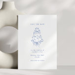 Vintage French Blue Doodle Minimalist Wedding Cake Save The Date<br><div class="desc">Announce your special day with timeless charm using this Vintage French Blue Doodle Minimalist Wedding Cake Save the Date. Featuring an elegant hand-drawn wedding cake design in soft French blue, this Save the Date exudes effortless sophistication and a touch of vintage whimsy. Perfect for couples who adore minimalist aesthetics with...</div>