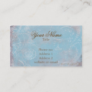 Vintage French Blue Toile Custom Business Cards