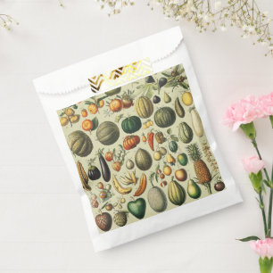 Vintage French Botanical Fruit Poster Art Favour Bags
