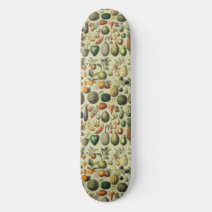 Vintage French Botanical Fruit Poster Art Skateboard