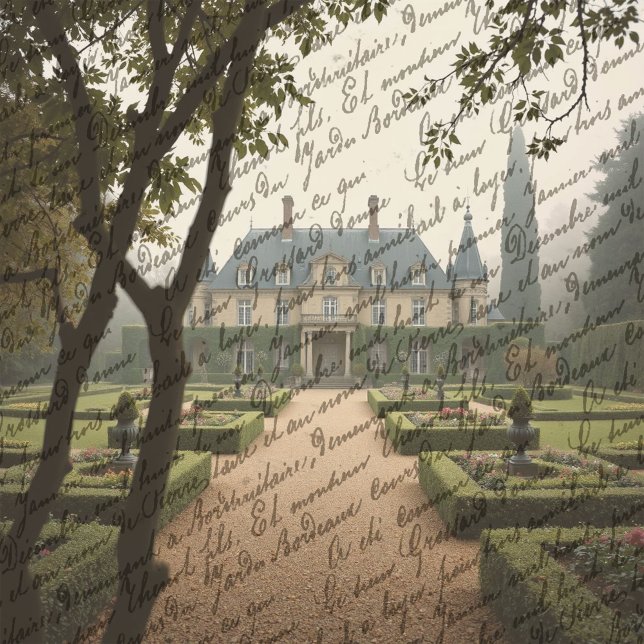 Vintage French Botanical Gardens Letter Script  Tissue Paper (Creator Uploaded)