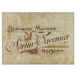 Vintage French Brassiere Malterie Cutting Board
