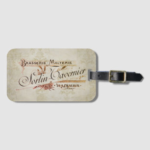 Vintage French Brewery Advertisement Luggage Tag