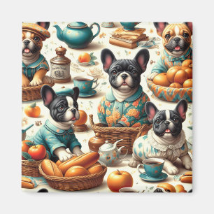 Vintage French Bulldog Seamless Magnet