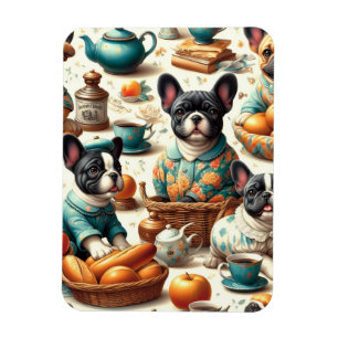 Vintage French Bulldog Seamless Magnet