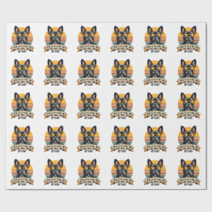 Vintage French Bulldog Sunglasses My Job Is To Sit Wrapping Paper