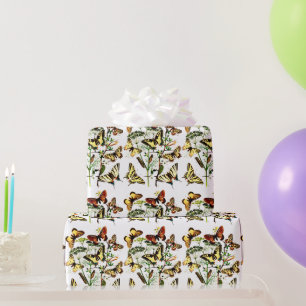 Vintage French Butterfly Wrapping Paper
