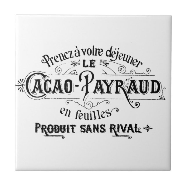 Vintage French Cacao - Payraud Ad Tile (Front)