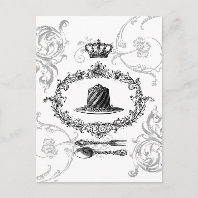 vintage french cake postcard (Front)