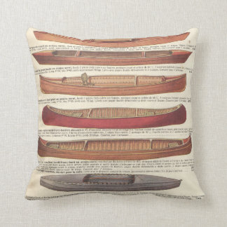 Vintage french canoe catalogue (1931) cushion