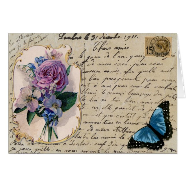 Vintage French Card (Front Horizontal)