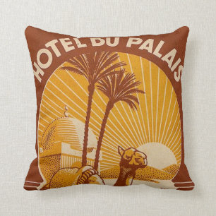 Vintage French Casablanca Poster pillow
