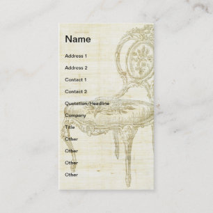 Vintage French Chair Linen Business Card