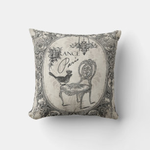 Vintage French chair pillow