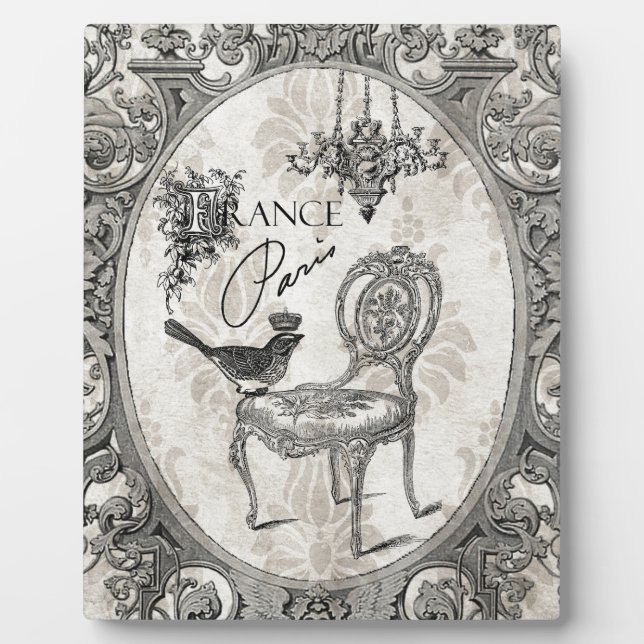 Vintage French chair plaque (Front)