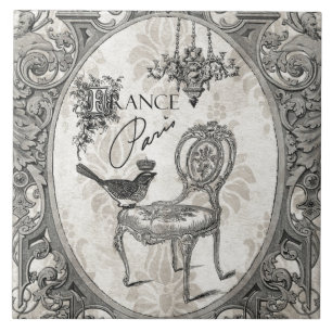 Vintage French chair tile