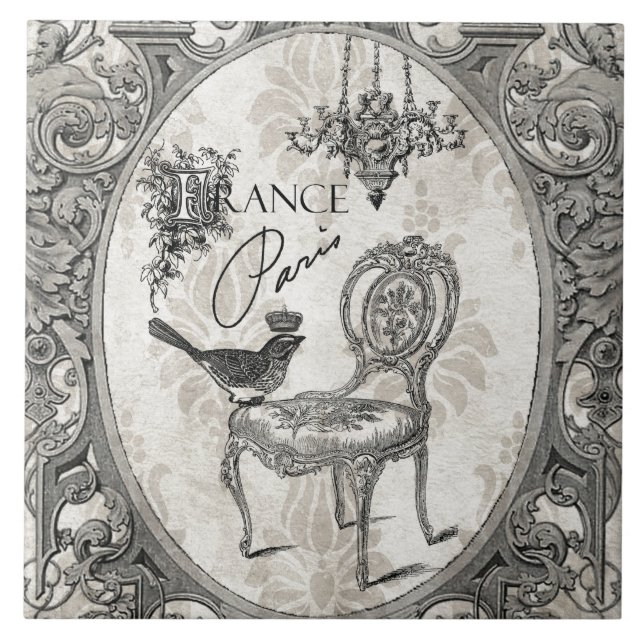 Vintage French chair tile (Front)