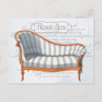Vintage French Chaises Lounges Custom Thank You