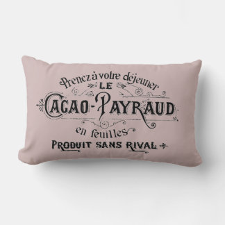 Vintage French Chocolate Ad Lumbar Cushion