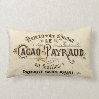 Vintage French Chocolate Lumbar Cushion