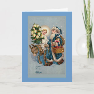 "Vintage French Christmas Card" Holiday Card
