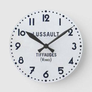 Vintage French Clock. Round Clock