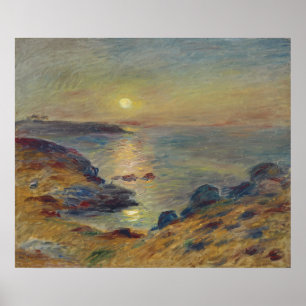Vintage French Coastal Seascape by Renoir Poster