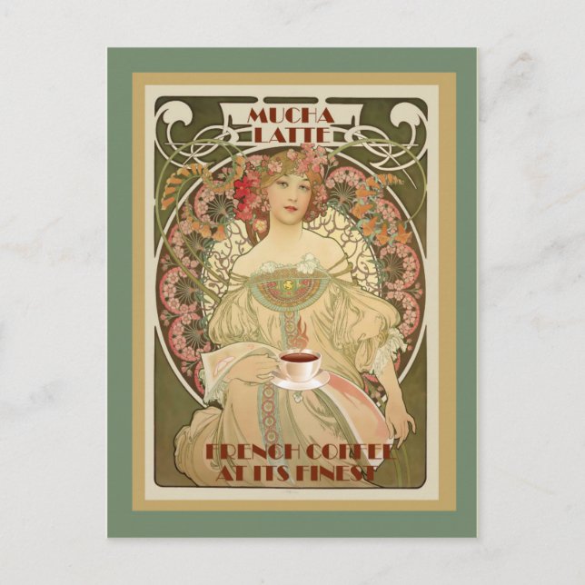 Vintage ,  french coffee postcard (Front)
