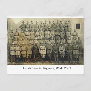 Vintage, French Colonial Regiment, World  War I Postcard