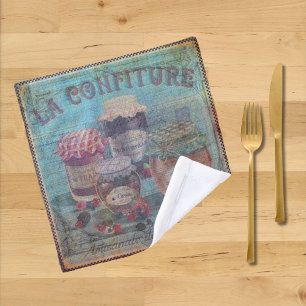 Vintage French Country Preserves Jams Jars Wash Cloth