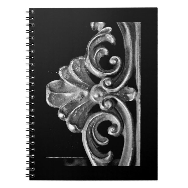Vintage French Design Spiral Notebook (Front)