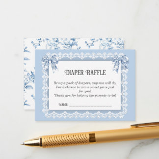 Vintage French Diaper Raffle Enclosure Card